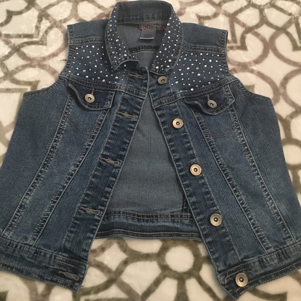 Girls jean vest
